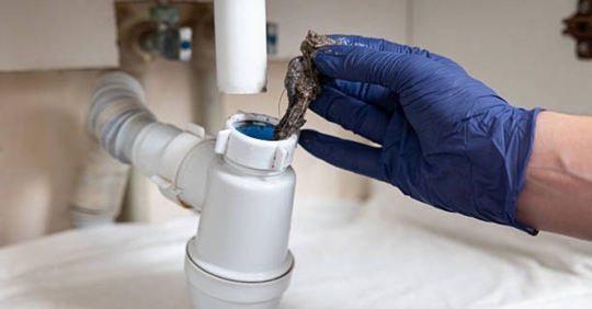 pulling hair out of drain